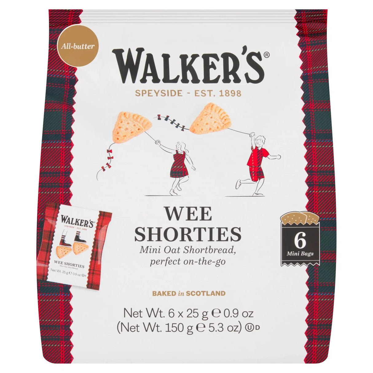 Walker's Shortbread Oat Shortbread Wee Shorties x6