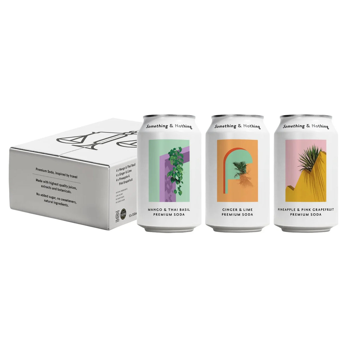 Something & Nothing Explore Variety Pack Premium Soda 12 x 330ml