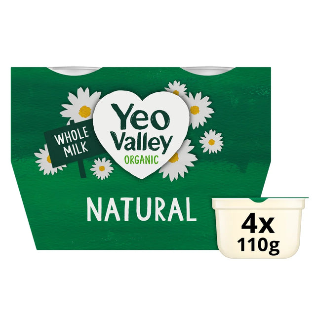 Yeo Valley Organic Natural Yoghurt 4 x 110g