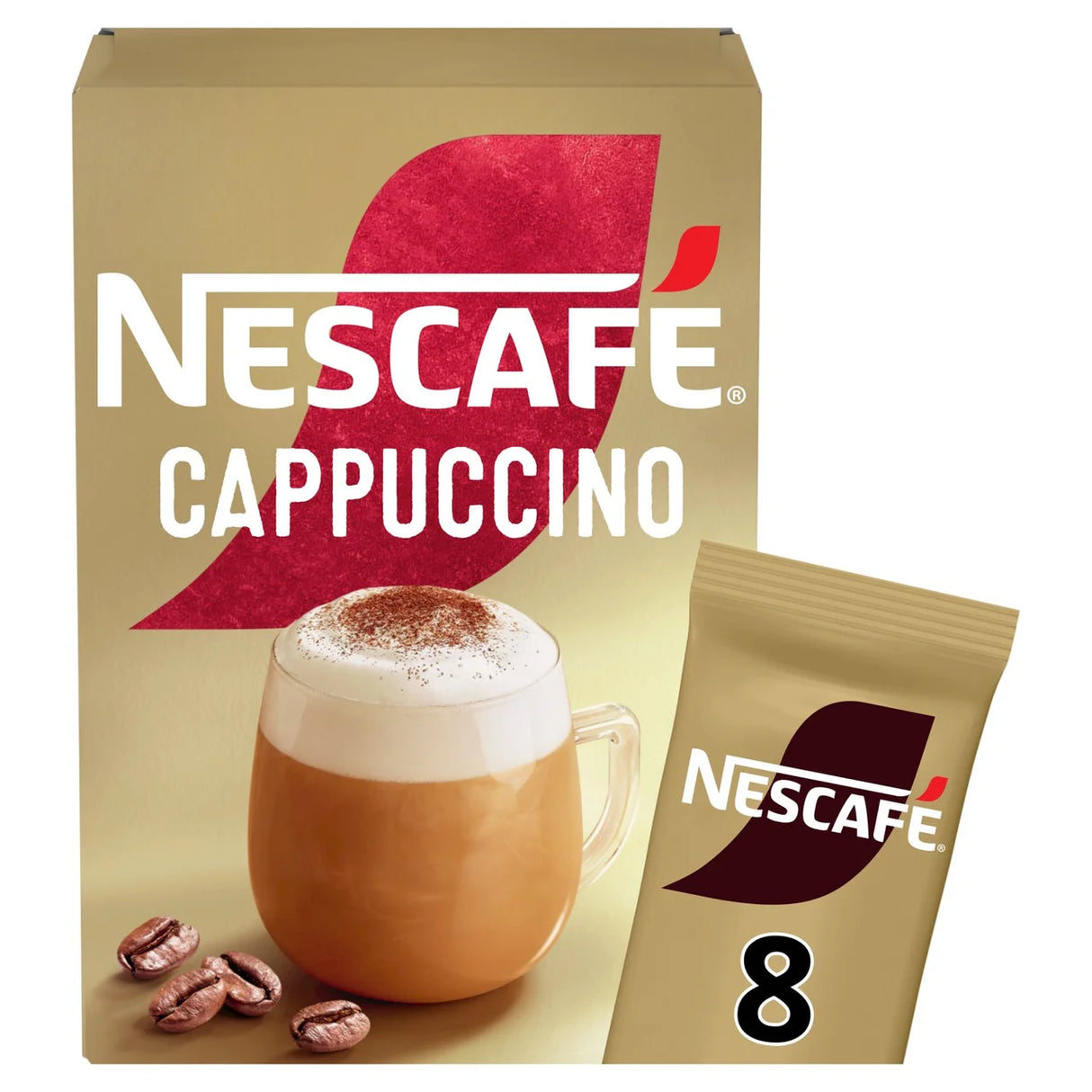 Nescafe Gold Cappuccino Instant Coffee 8 x Sachets 124g