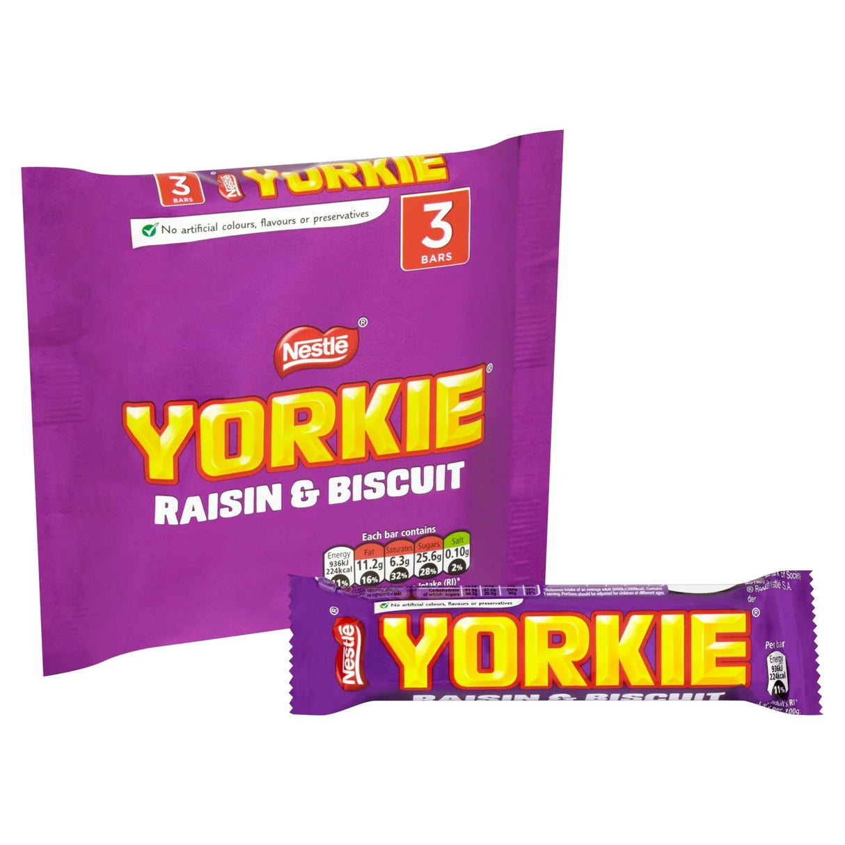 Yorkie Raisin And Biscuit 3 Pack 159G