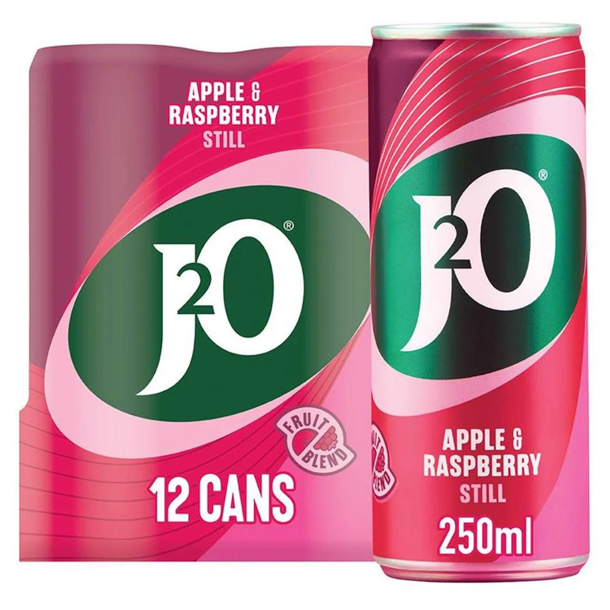 J2O Apple & Raspberry  cans 4x250ml
