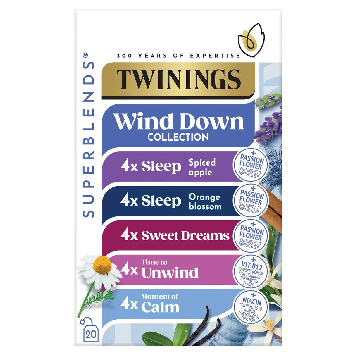 Twinings Superblends Wind Down Collection 20 Tea Bags 33g
