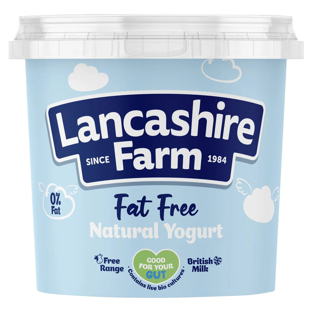 Lancashire Farm Fat Free Natural Yogurt 1kg