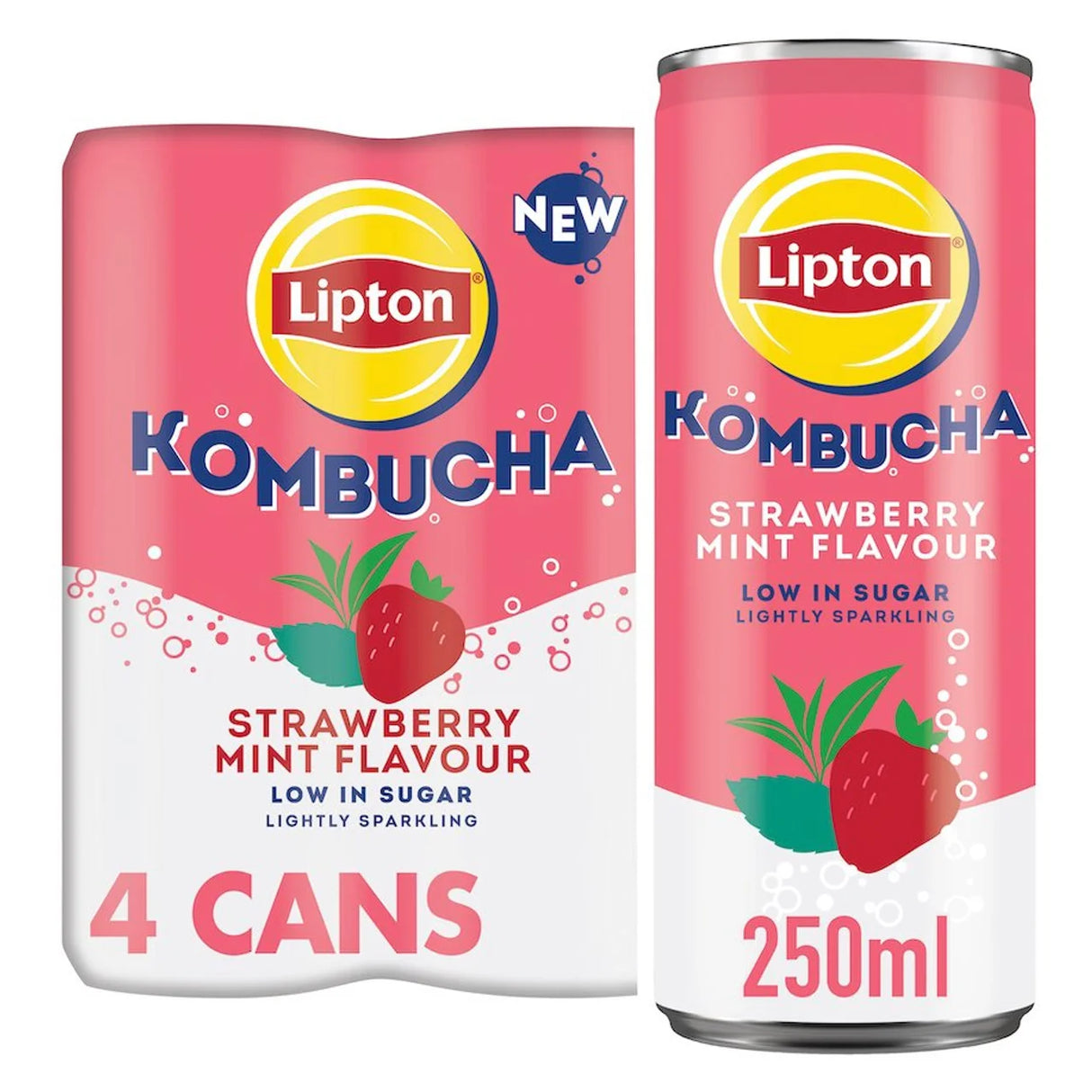 Lipton Strawberry & Mint Kombucha 4x250ml