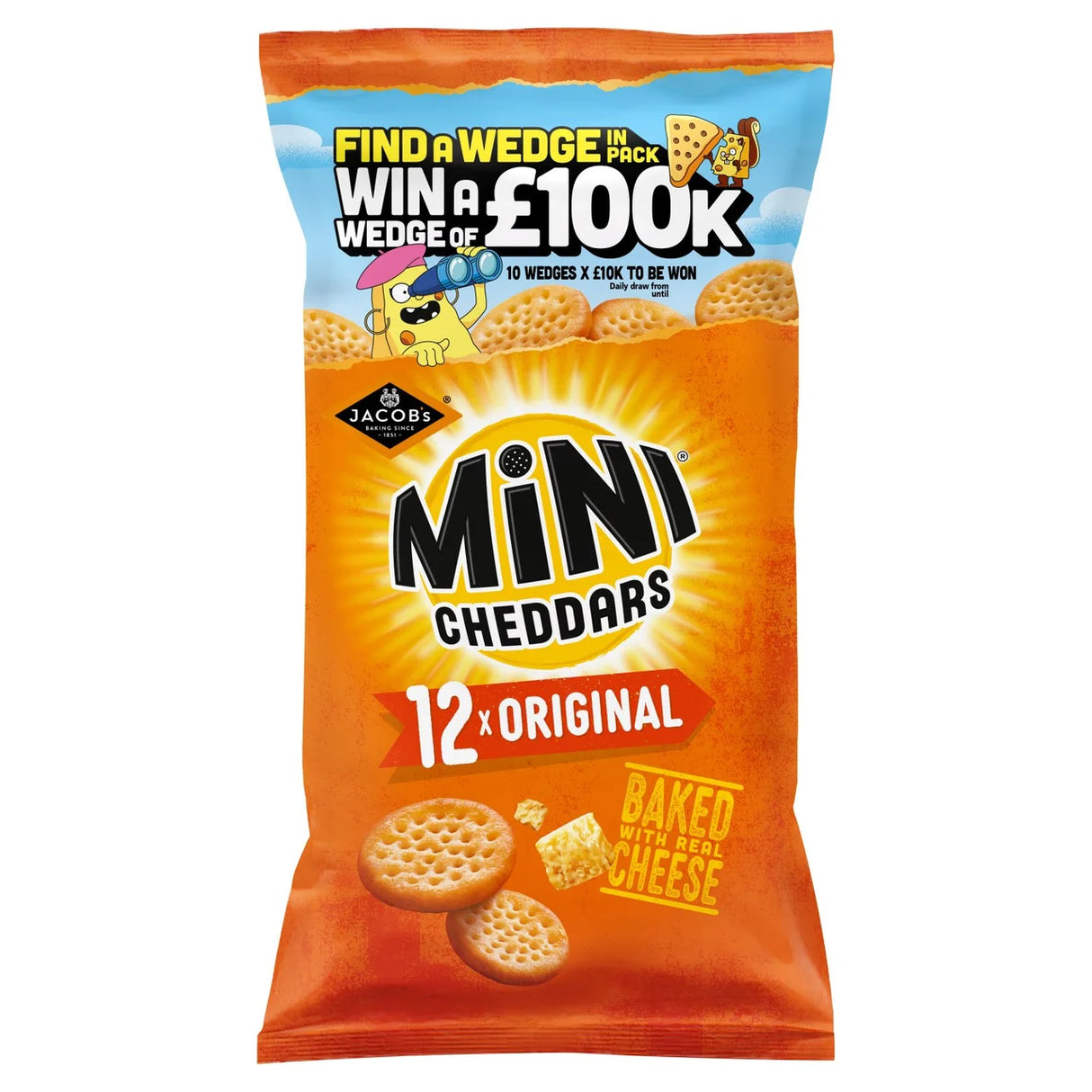 Jacob's Mini Cheddars Original Multipack Snacks 12 Pack 12 x 23g