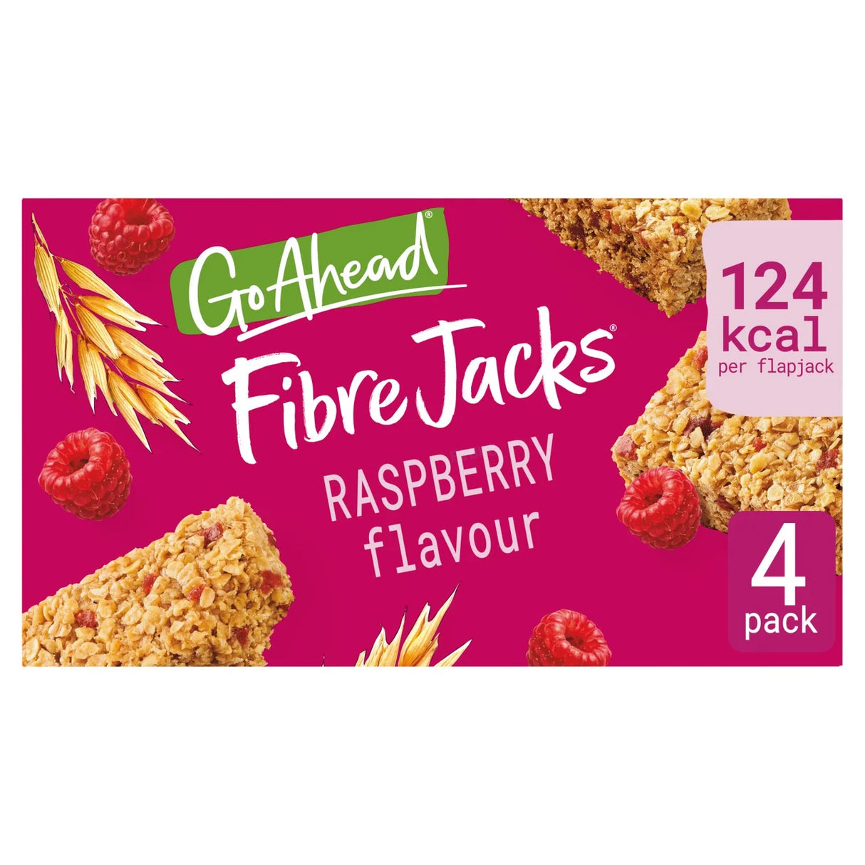 Go Ahead Fibre Jacks Raspberry Snack Bars 4 Pack Multipack 4 x 29.7g