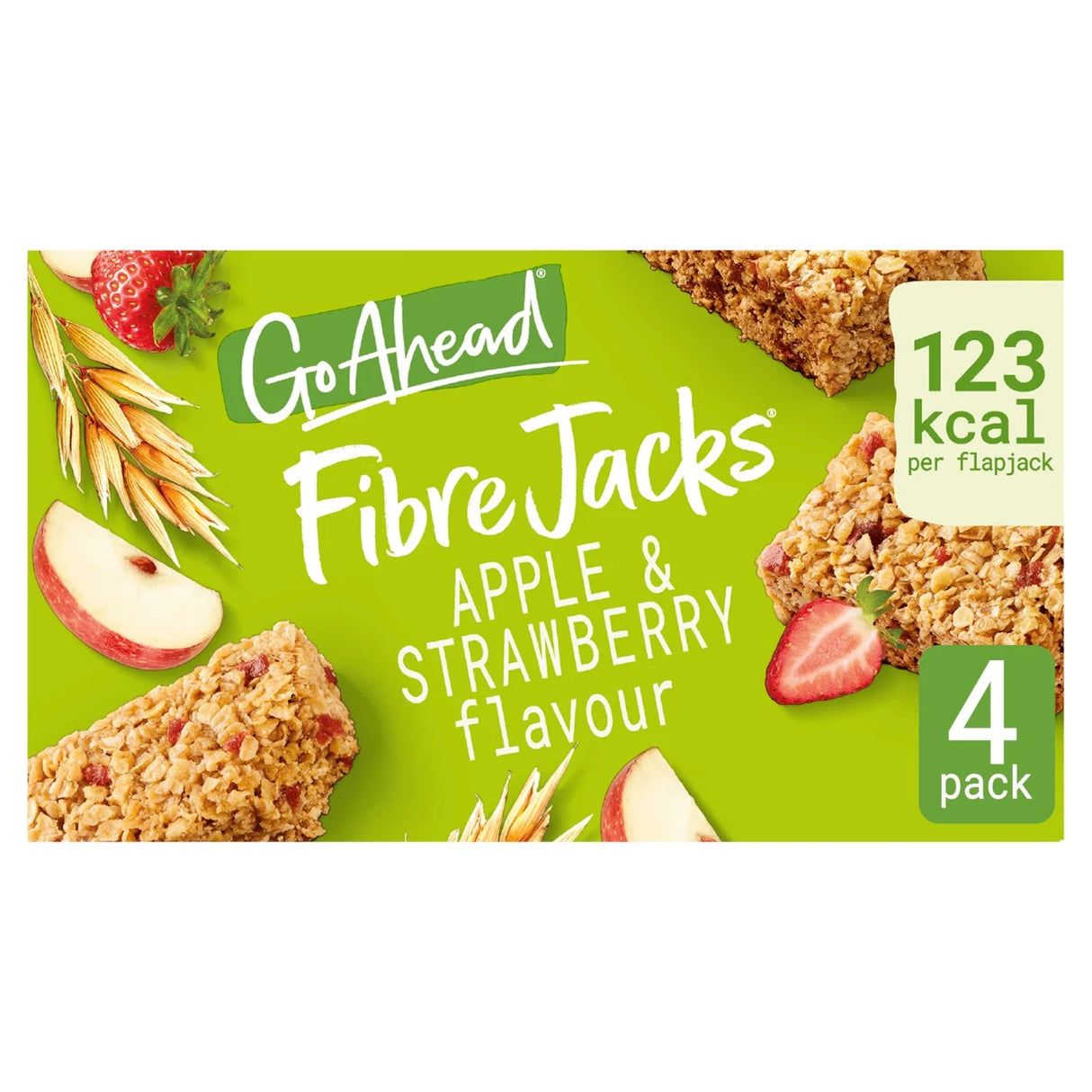 Go Ahead FibreJacks Apple and Strawberry Snack Bars 4 Pack Multipack 4 x 33g