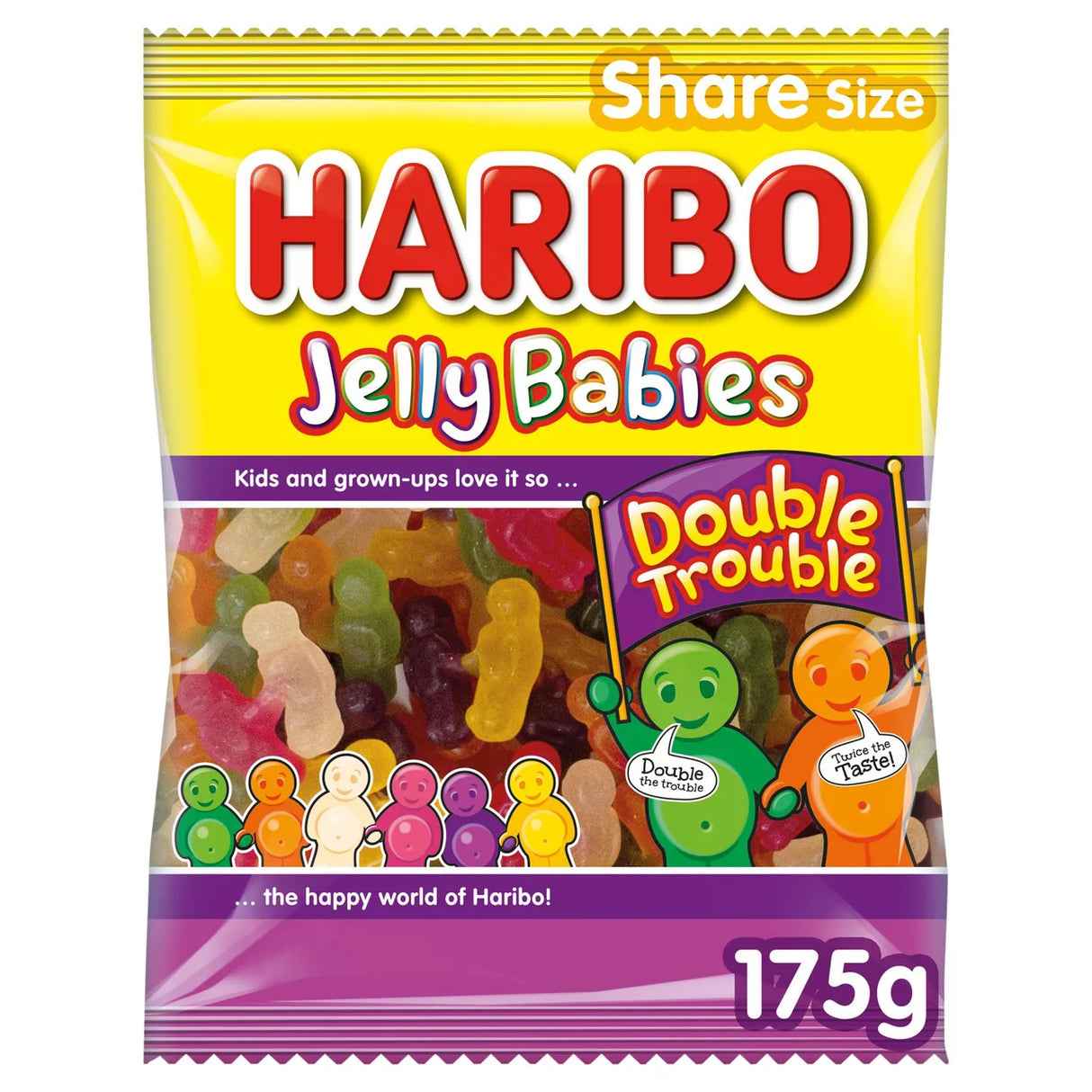 Haribo Jelly Babies Double Trouble Share Bag 175g