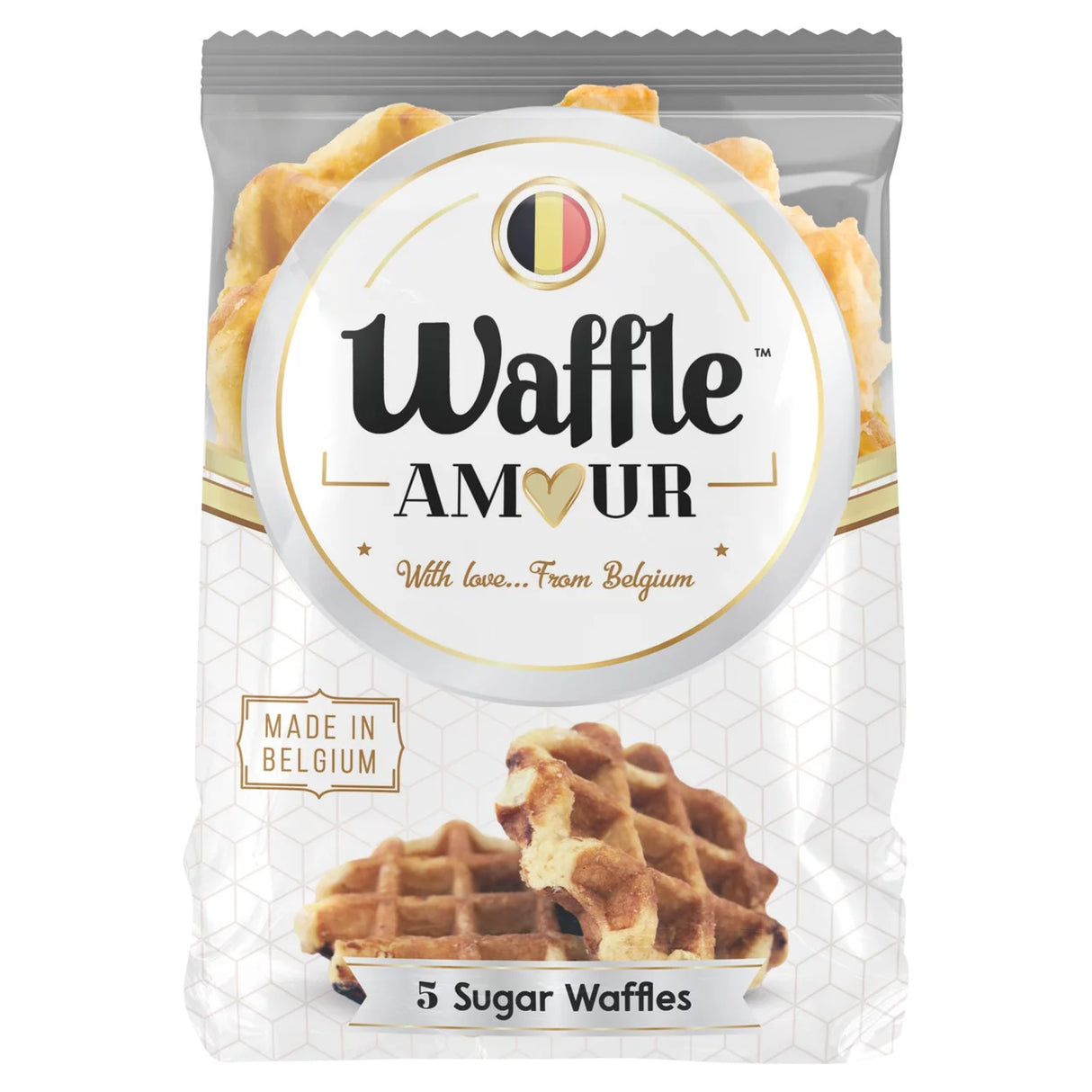 Waffle Amour Sugar Pearl Waffles 5 per pack