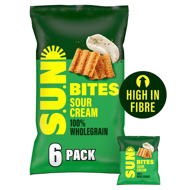 SUN Bites Sour Cream & Pepper Multigrain Multipack Snacks 6 x 25g
