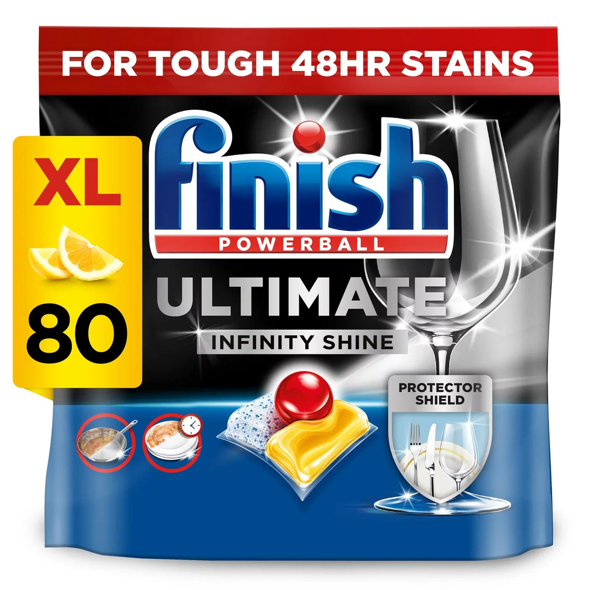 Finish Ultimate Infinity Shine Dishwasher Tablets Lemon x80