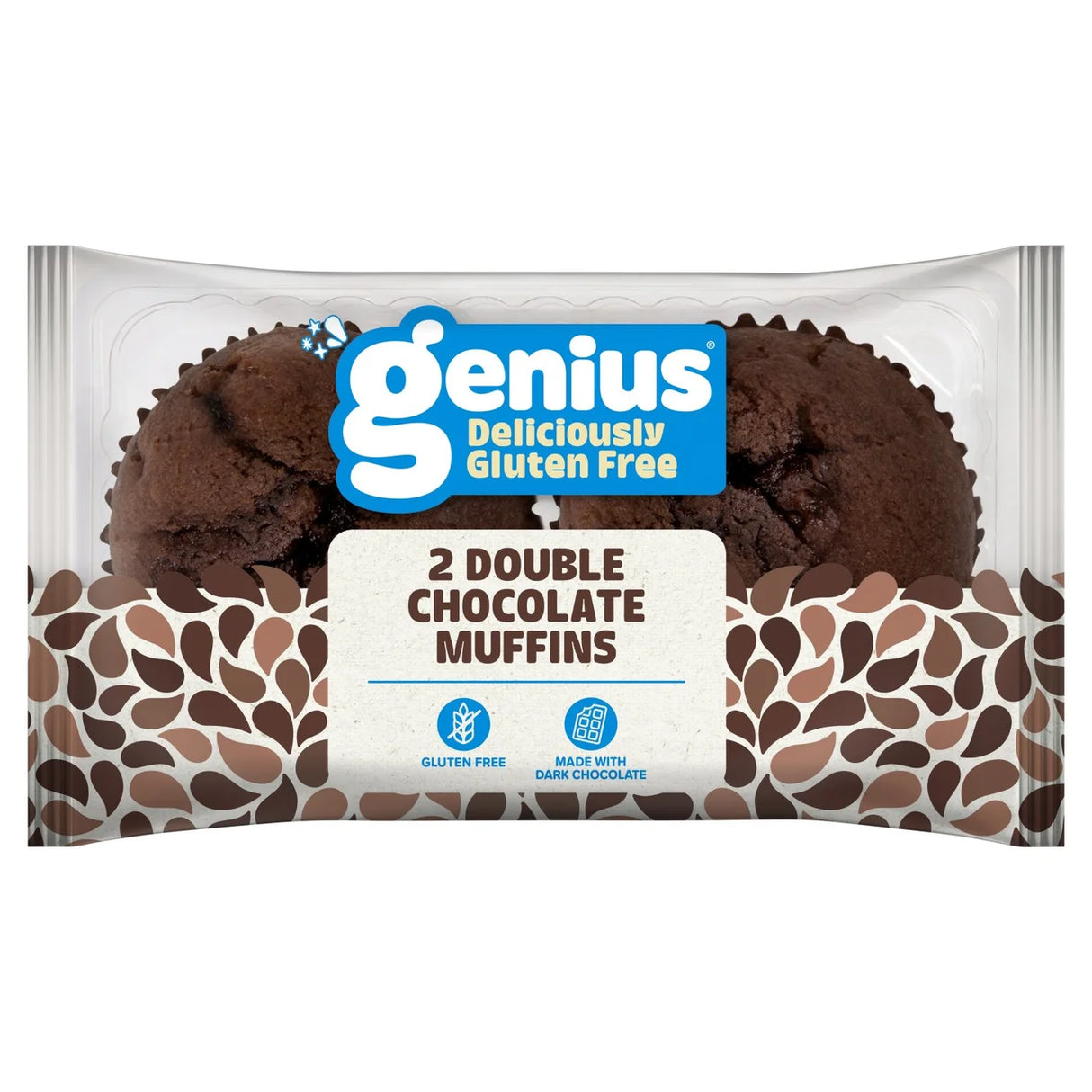Genius Gluten Free Double Chocolate Muffins 2 Pack 160g