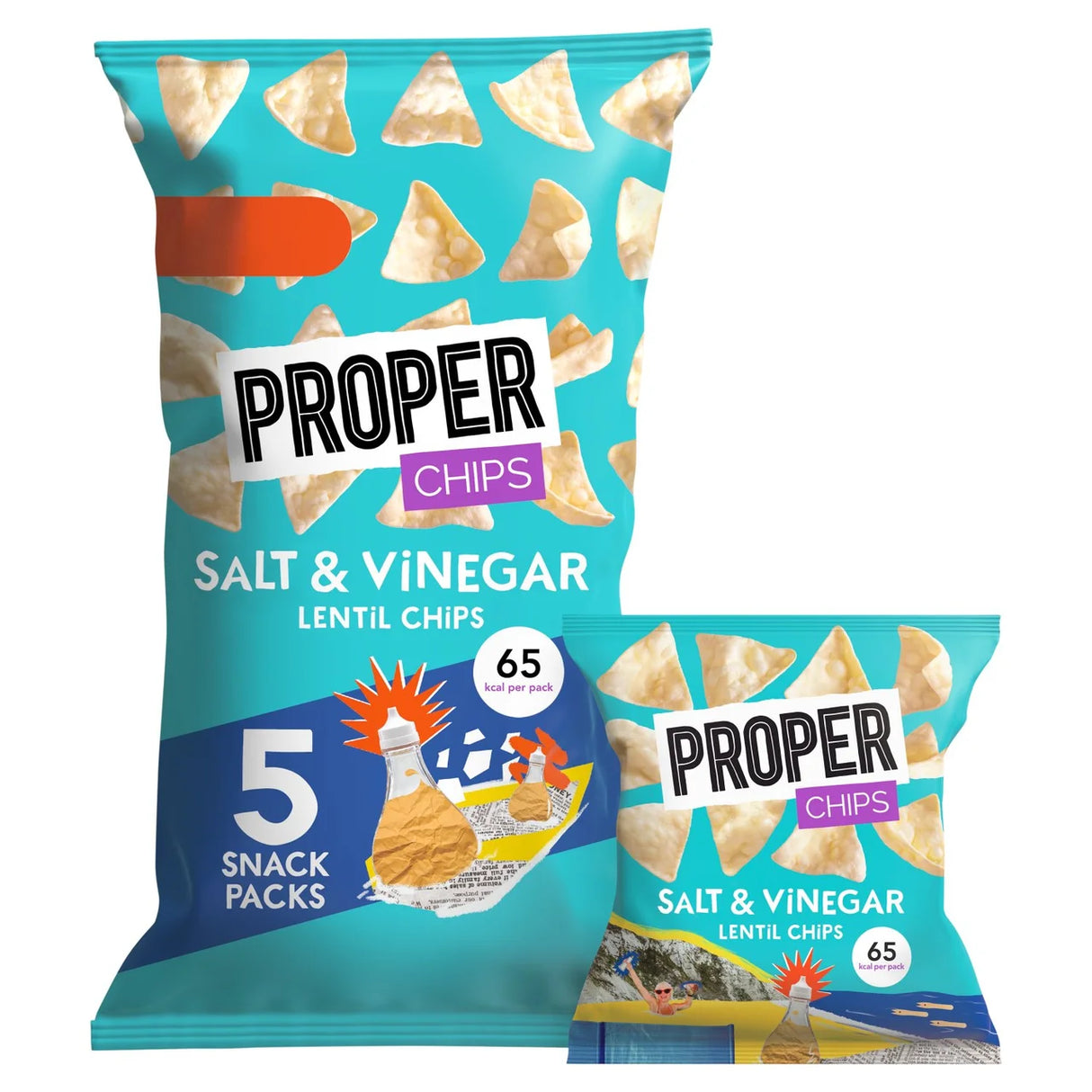 Properchips Salt & Vinegar Lentil Chips 5 per pack