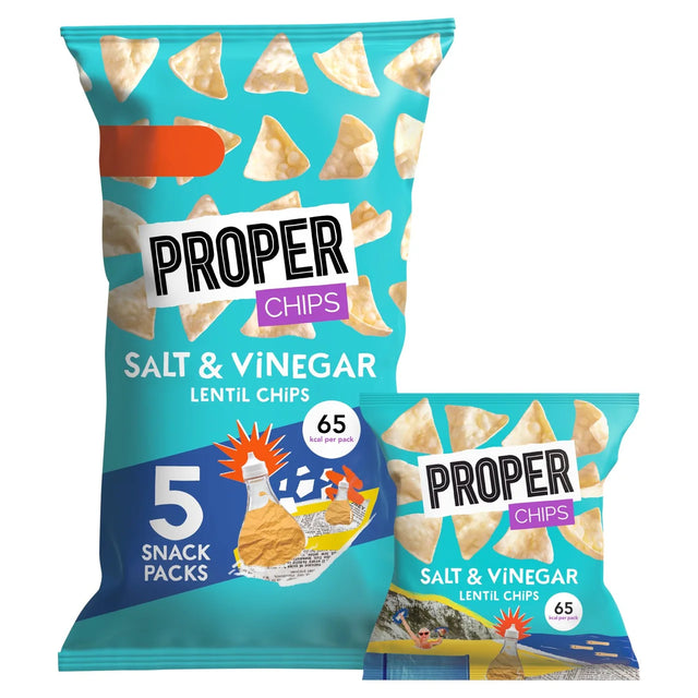 Properchips Salt & Vinegar Lentil Chips 5 per pack