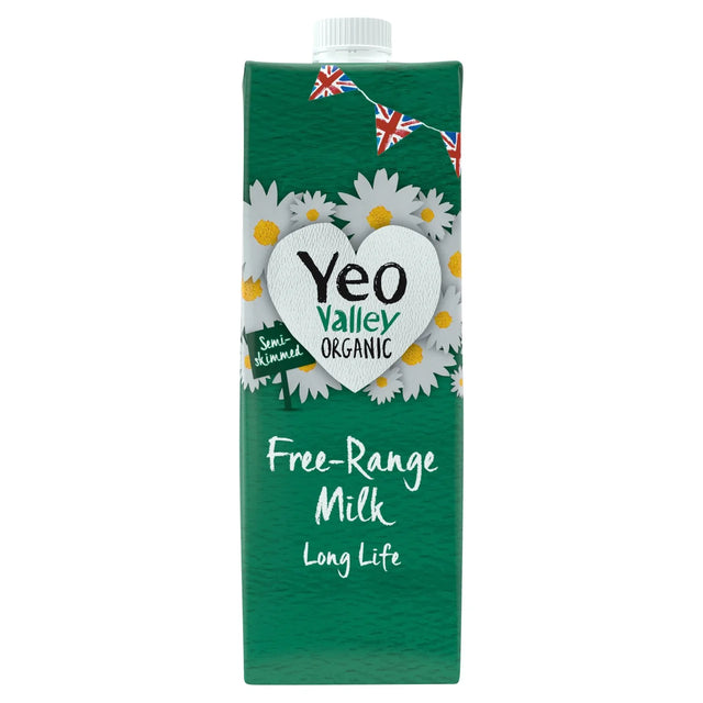 Yeo Valley Organic Free Range Semi Skimmed Long Life Milk 1l