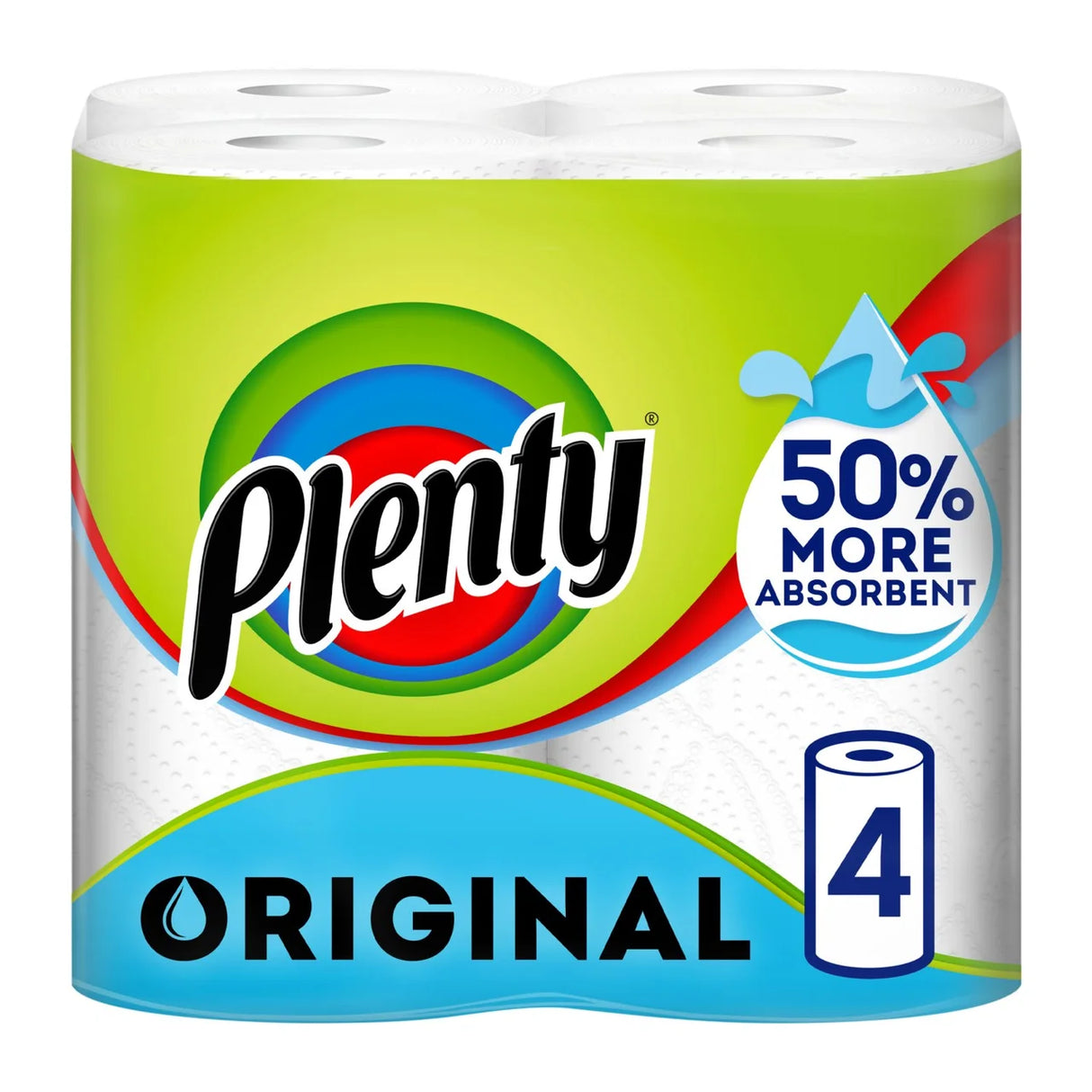 Plenty White Kitchen Towel 4 Rolls