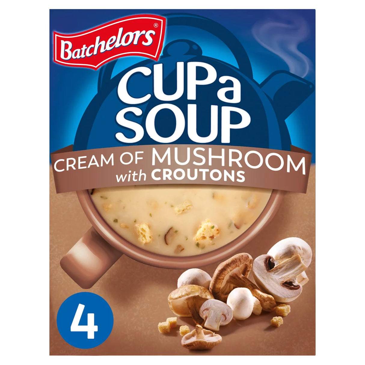 Batchelors Cup a Soup Cream of Mushroom with Croutons 4 Sachets 99g