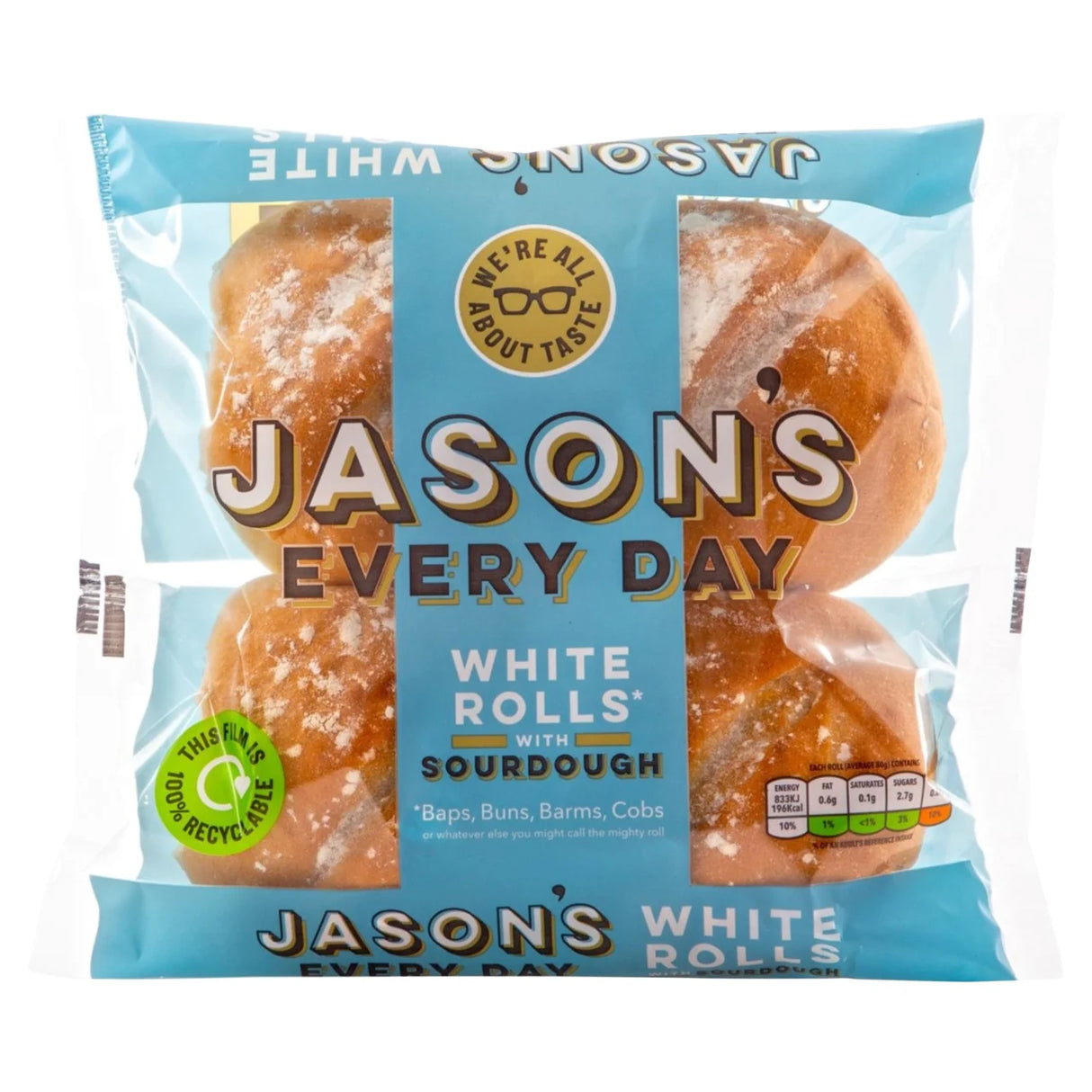 Jasons Everyday White Rolls 4PK