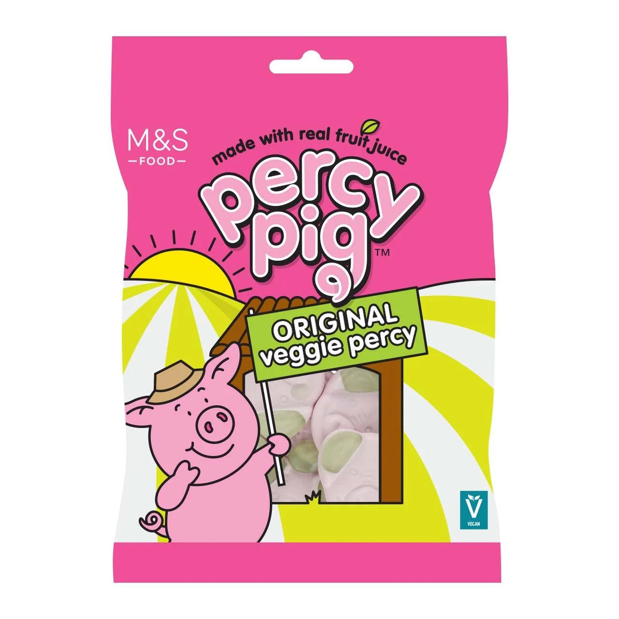 M&S Percy Pig Original Veggie Fruit Gums 170g