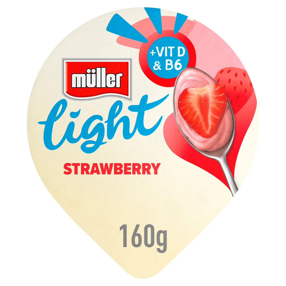 Muller Light Strawberry Fat Free Yogurt 160g