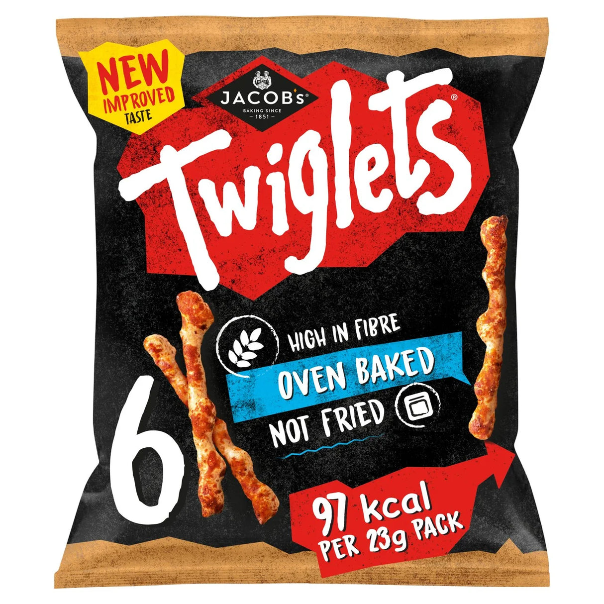 Jacob's Twiglets Original Snacks Multipack 6 x 23g