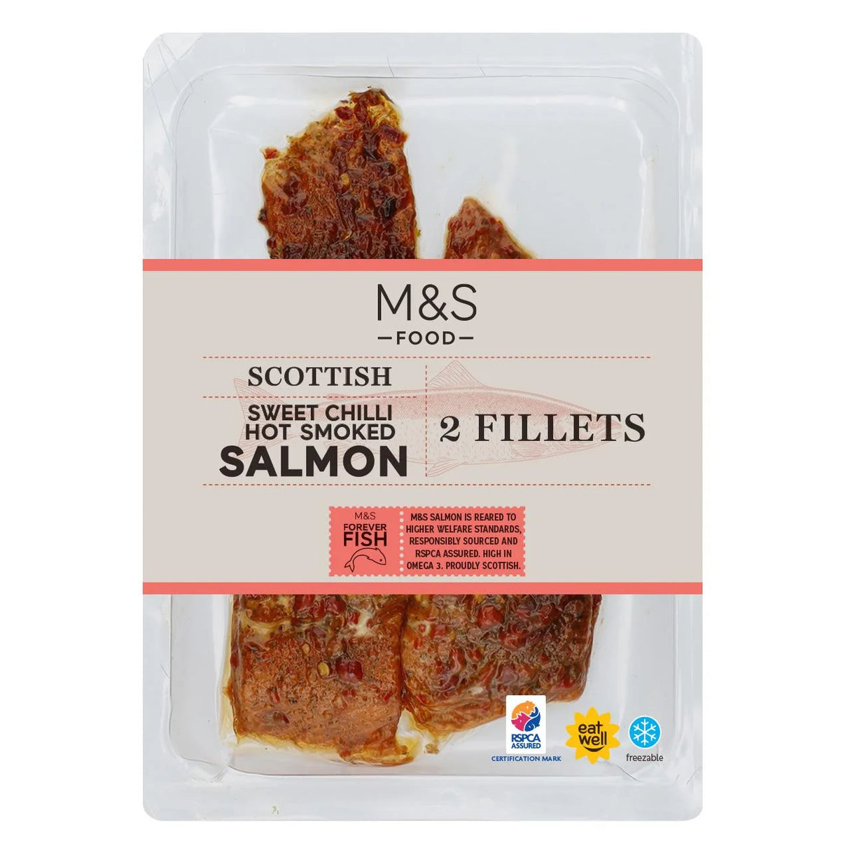M&S Scottish Sweet Chilli Hot Smoked Salmon 160g