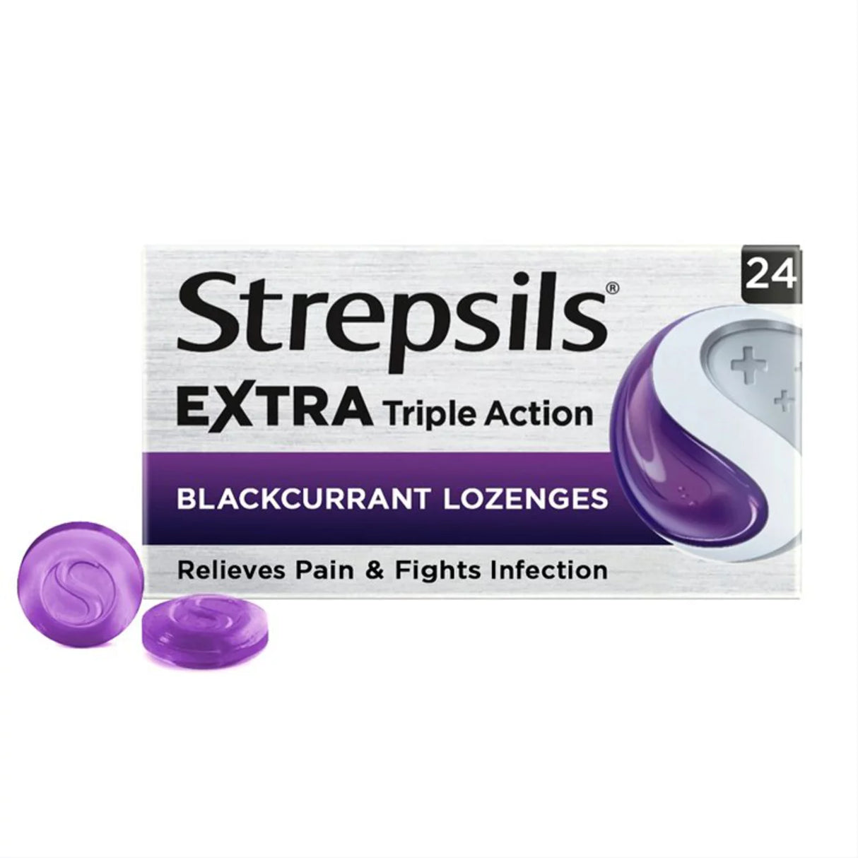 Strepsils Extra Blackcurrent Sore Throat Lozenges 24