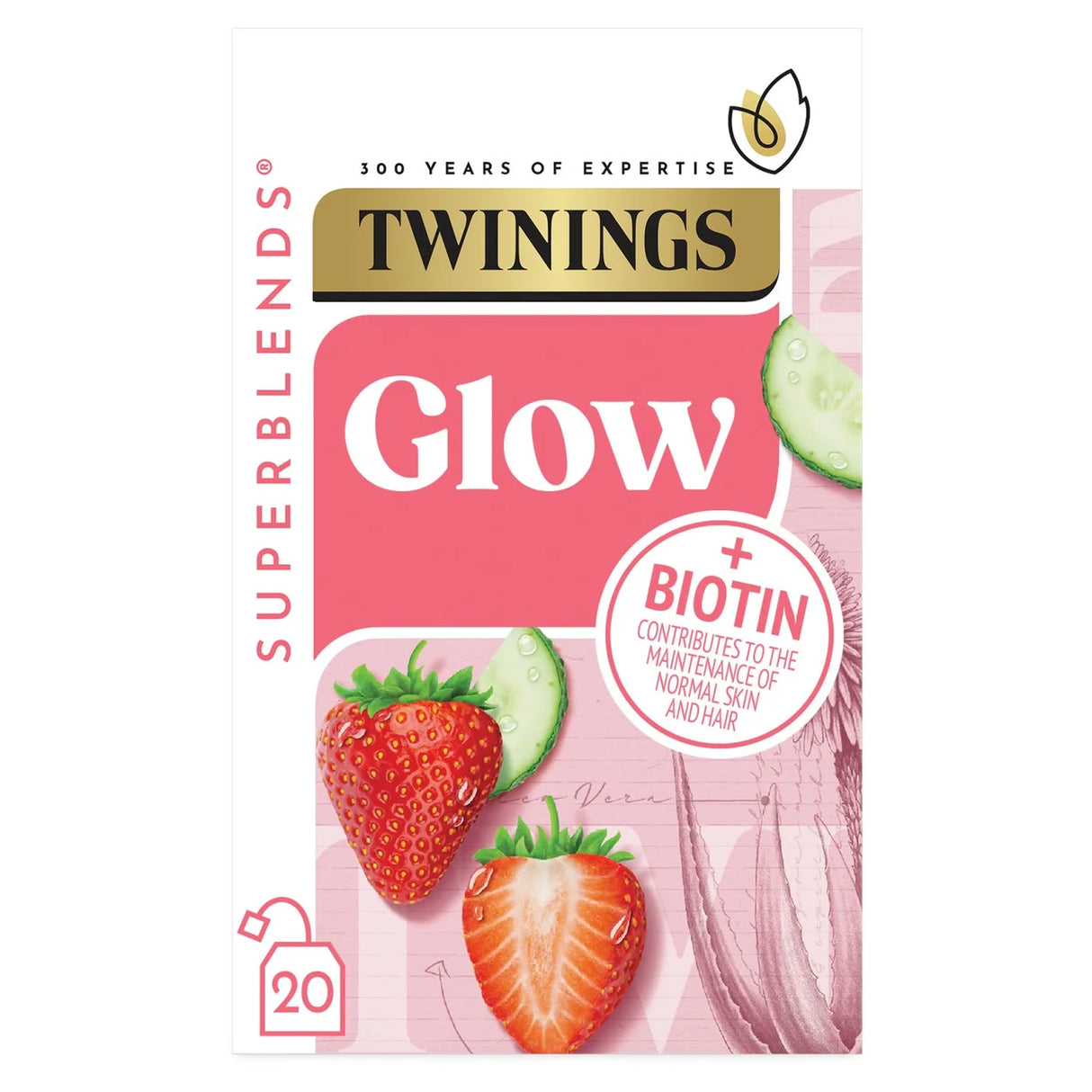 Twinings Superblends Glow 20 Single Tea Bags 40g