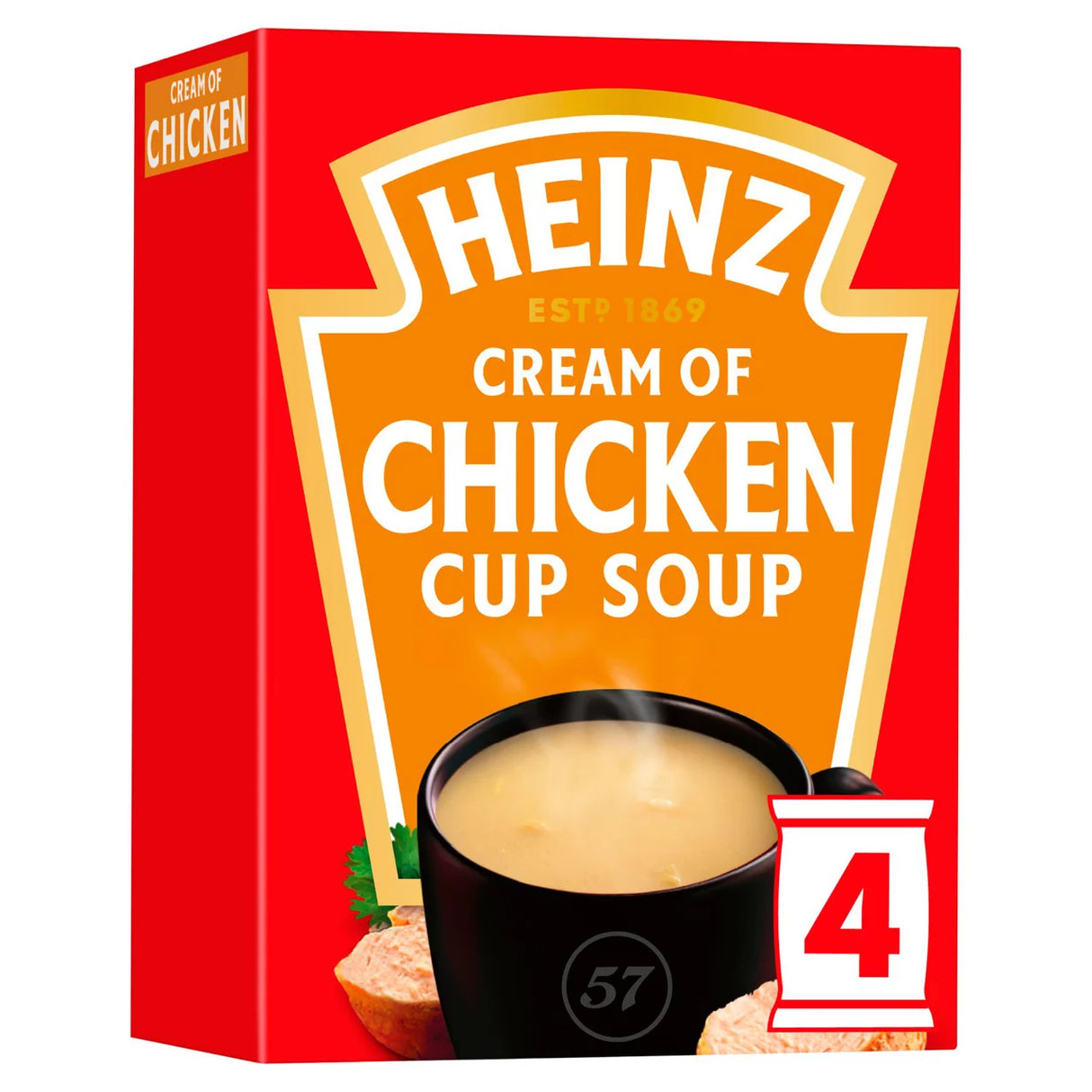 Heinz Cream of Chicken Instant Cup Soup 4 x 17g