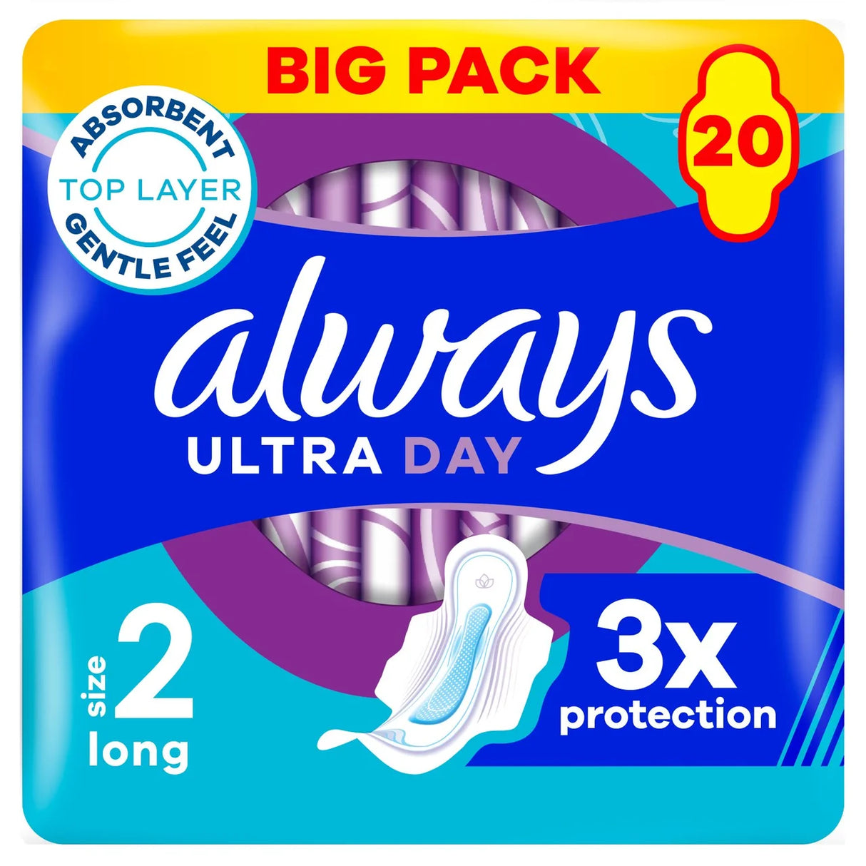 Always Ultra Sanitary Towels Long With Wings Size 2 20pk