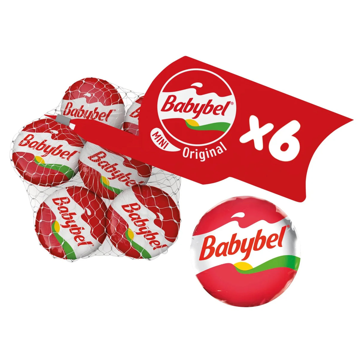 Mini Babybel Original Cheese Snacks 6 x 20g