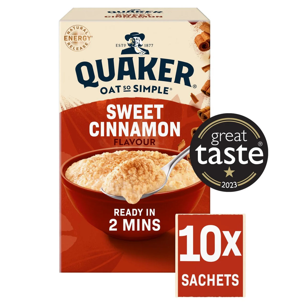 Quaker Oat So Simple Sweet Cinnamon Porridge Sachets 10 x 33g
