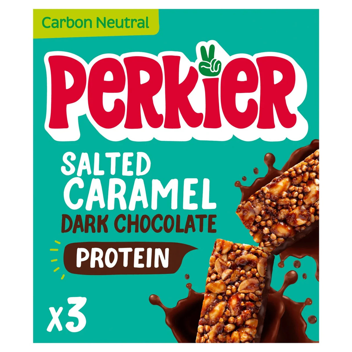 Perkier Salted Caramel & Dark Chocolate Vitamin Bars 3 x 37g