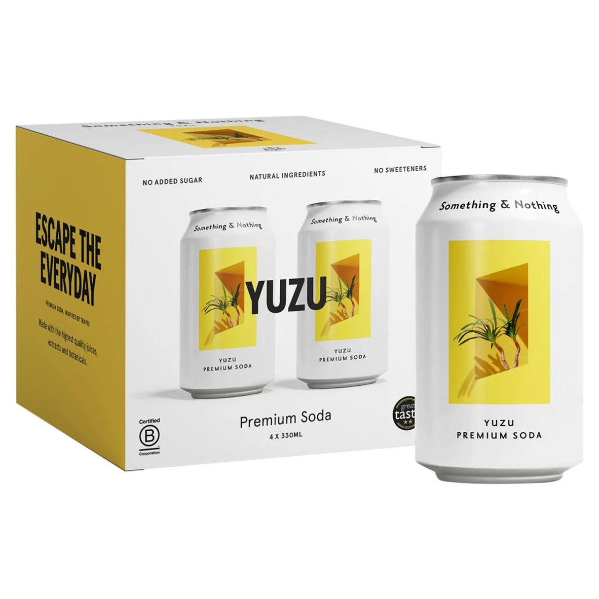 Something & Nothing Yuzu Premium Soda 4 x 330ml