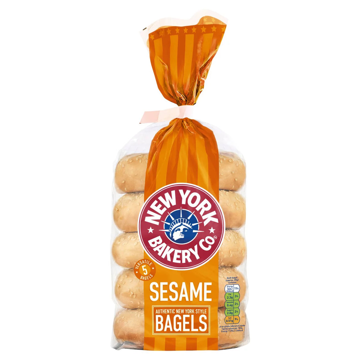 New York Bakery Co. Sesame Bagel 5 Pack md