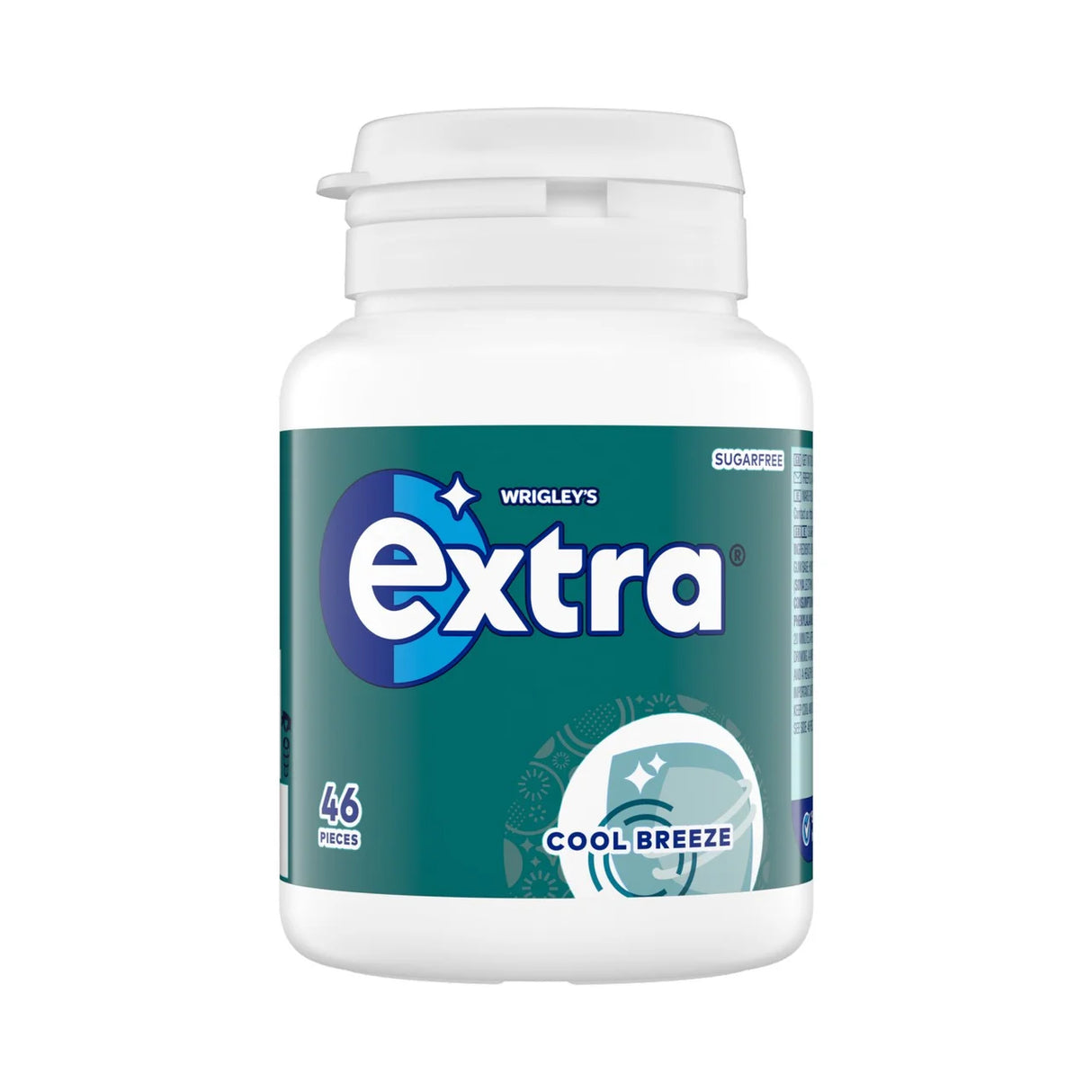 Wrigley's Extra Cool Breeze Sugar Free Chewing Gum 46 pieces 46 per pack