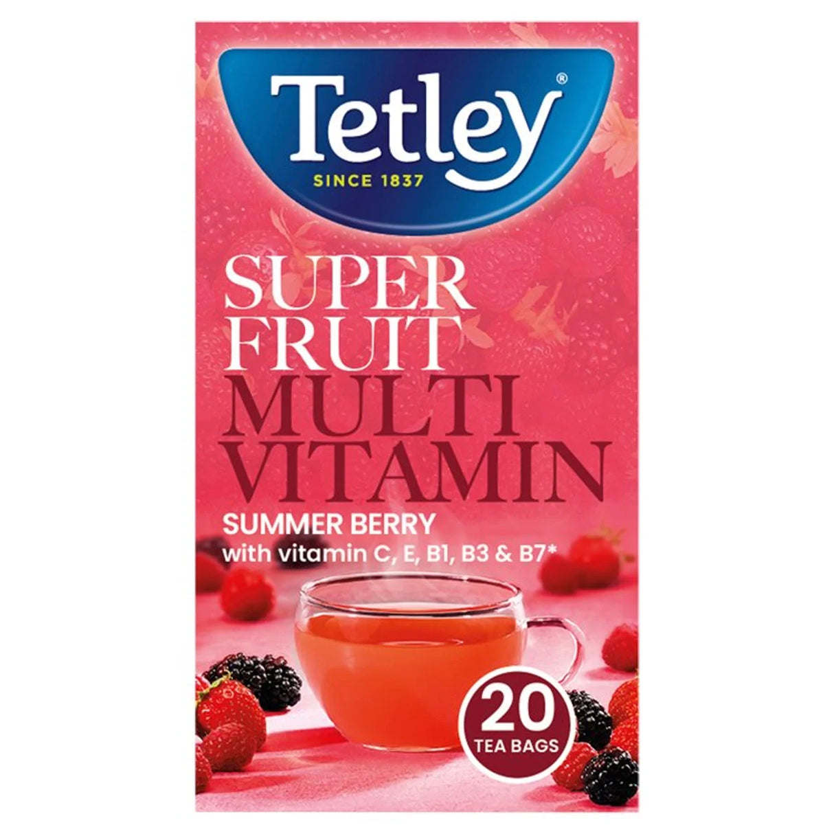 Tetley Super Fruits Multivitamin Summer Berry 20 Tea Bags 40g