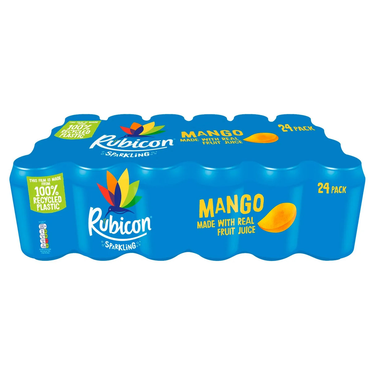 Rubicon Sparkling Mango Soft Drink Cans 24 x 330ml