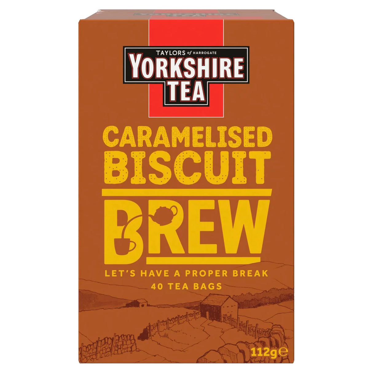 Yorkshire Caramelised Biscuit Brew 40 Tea Bags 112g