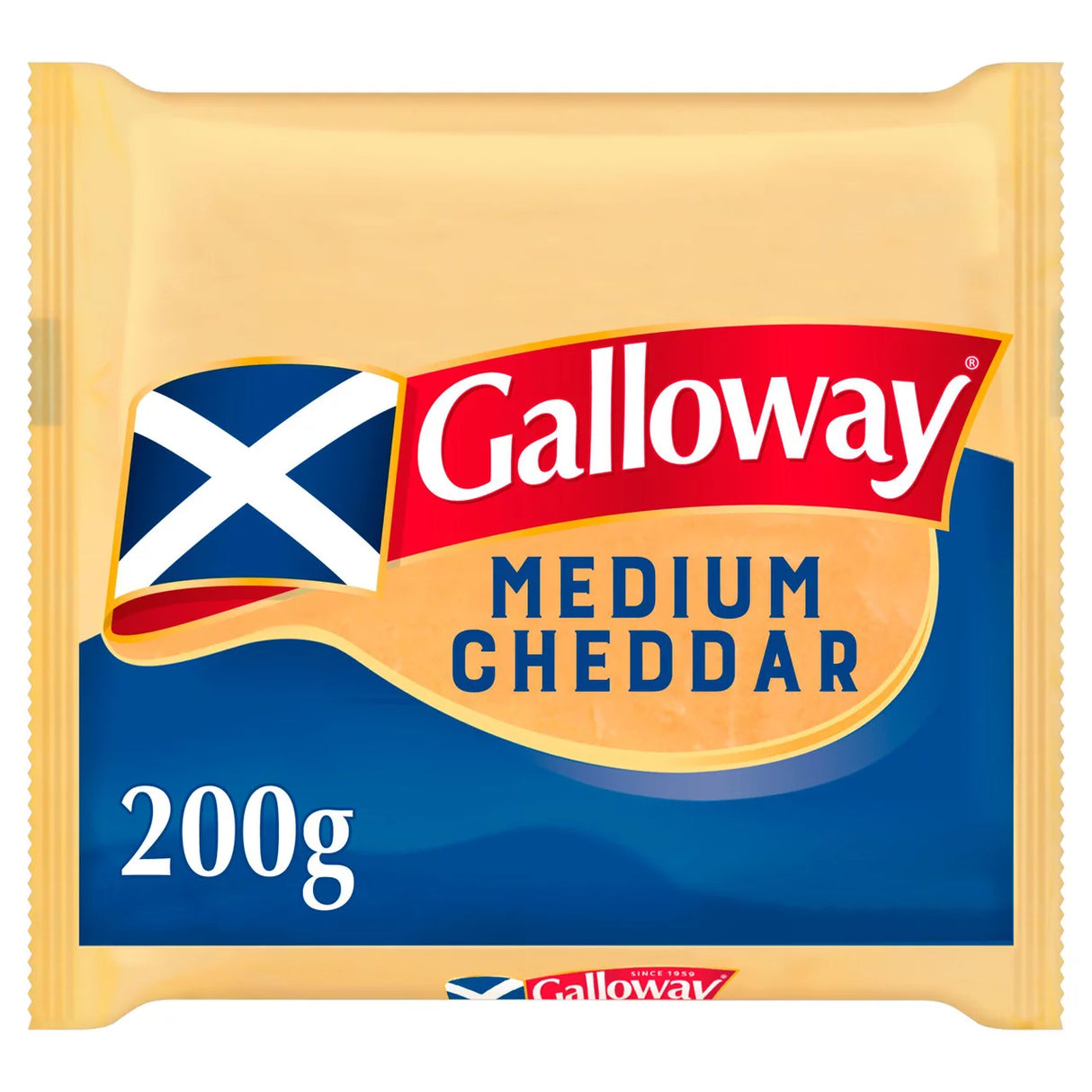 Galloway Medium Coloured Cheddar Cheese 200g