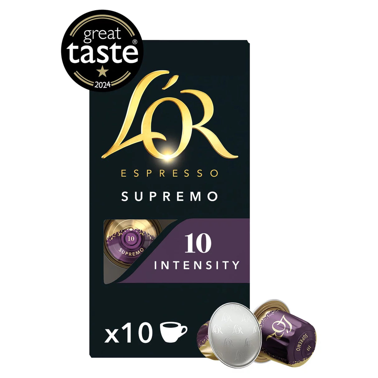 L'OR Espresso Supremo Coffee Pods x10 Intensity 10 52g