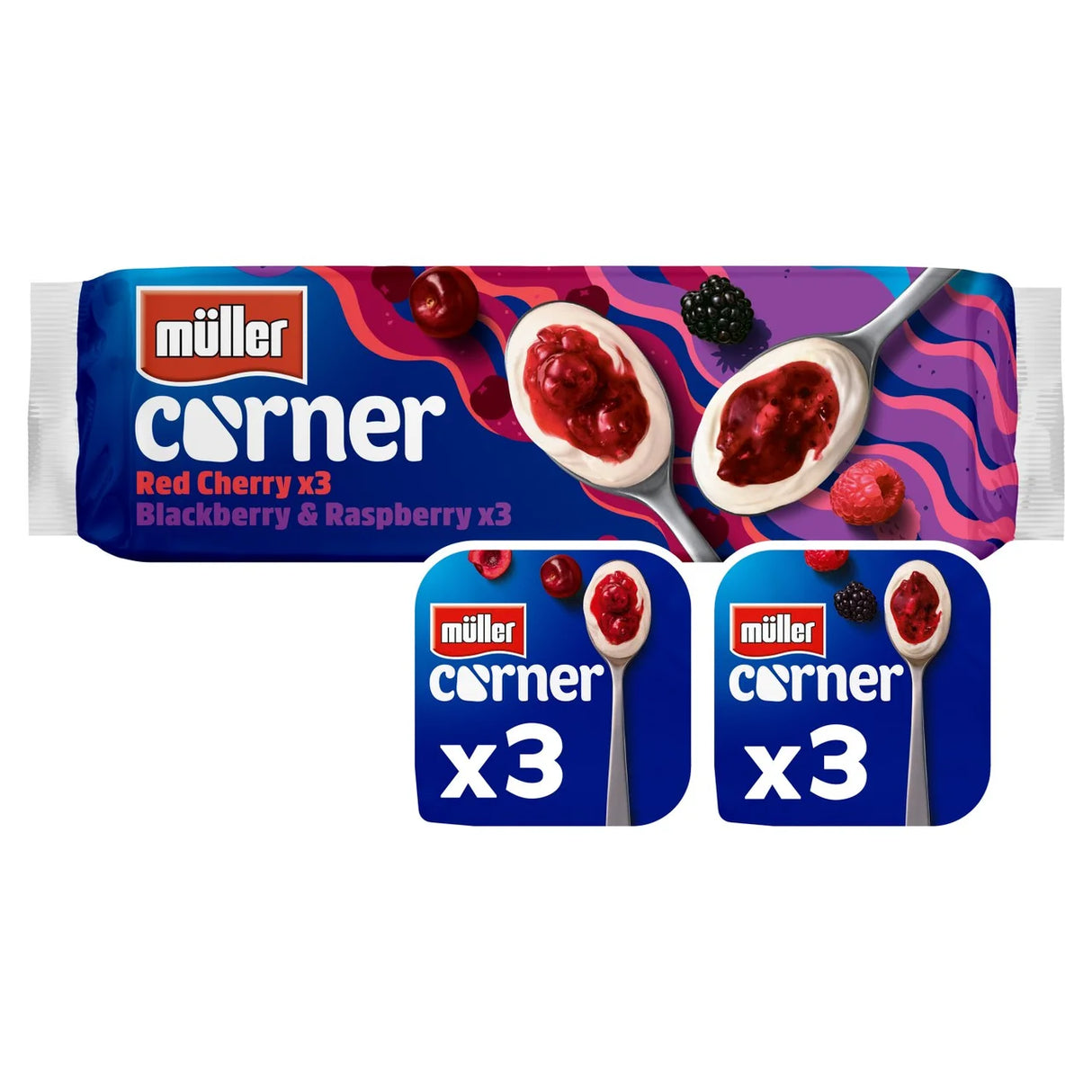 Muller Corner Mixed Red Fruits Yogurts 6 x 136g
