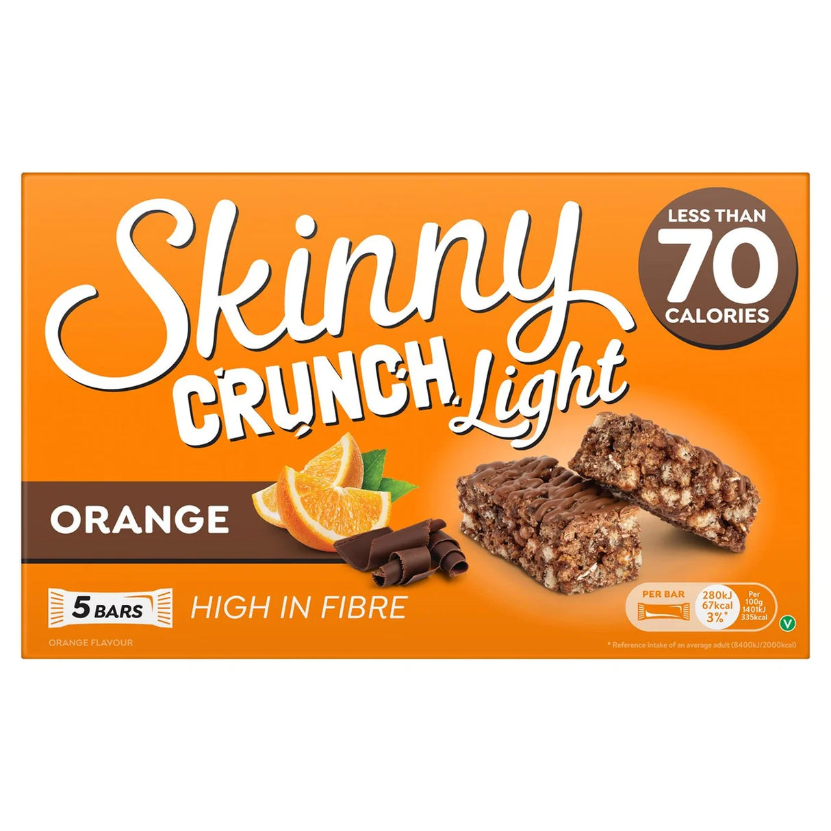 Skinny Crunch Light Chocolate Orange Bars 5 x 20g