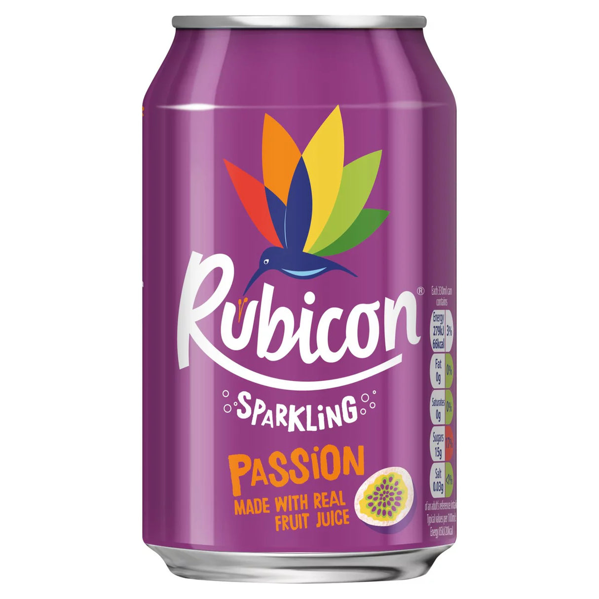 Rubicon Sparkling Passionfruit Soft Drink Can 330ml
