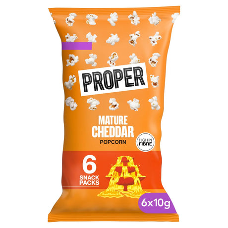 PROPERCORN Multipack Corn Mature Cheddar Popcorn 6 x 10g