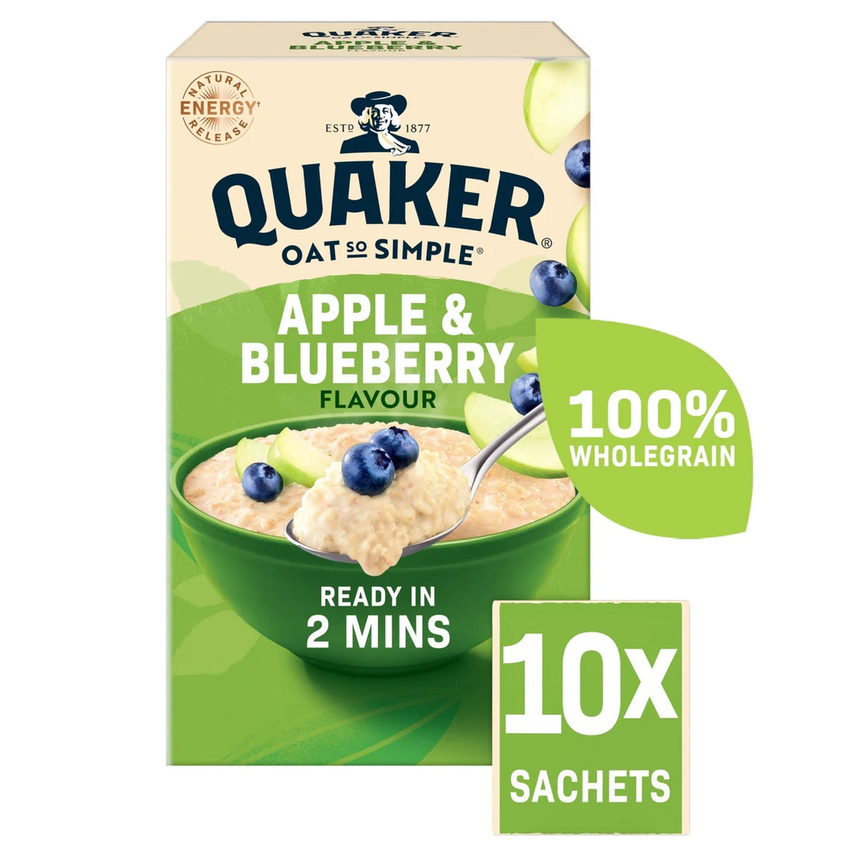 Quaker Oat So Simple Apple & Blueberry Porridge Sachets 10 x 36g