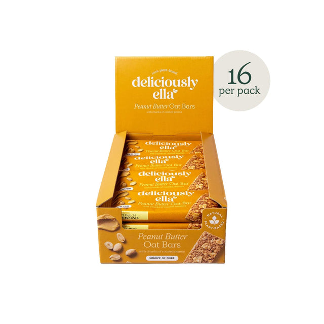 Deliciously Ella Peanut Butter Oat Bar case 16 x 50g
