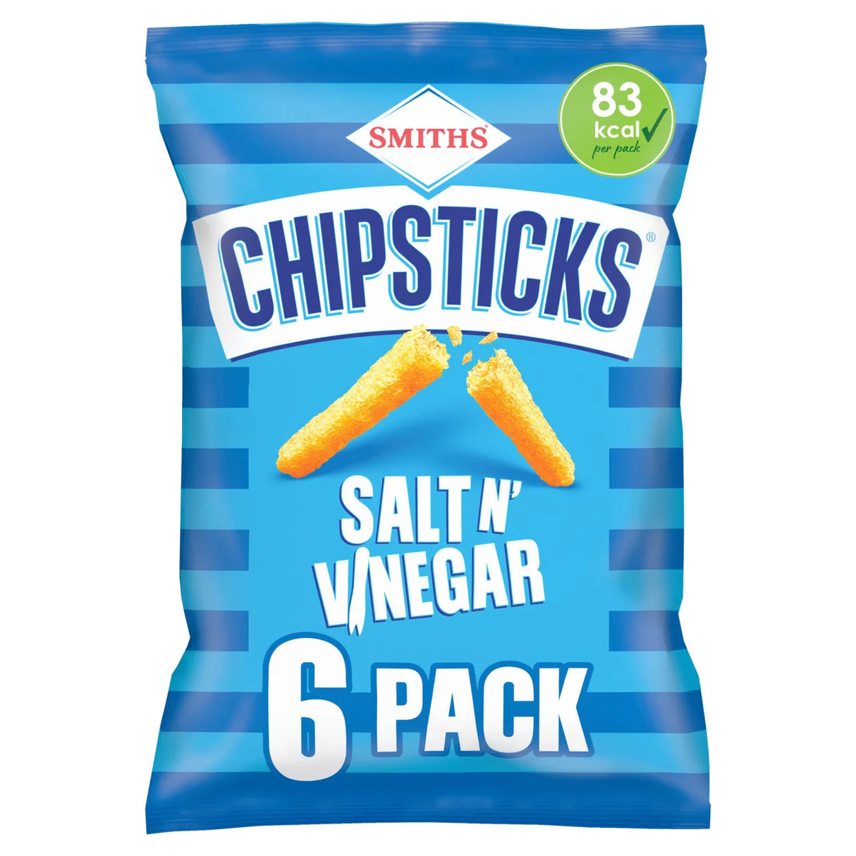 Smiths Chipsticks Snacks Salt & Vinegar 6 x 17g