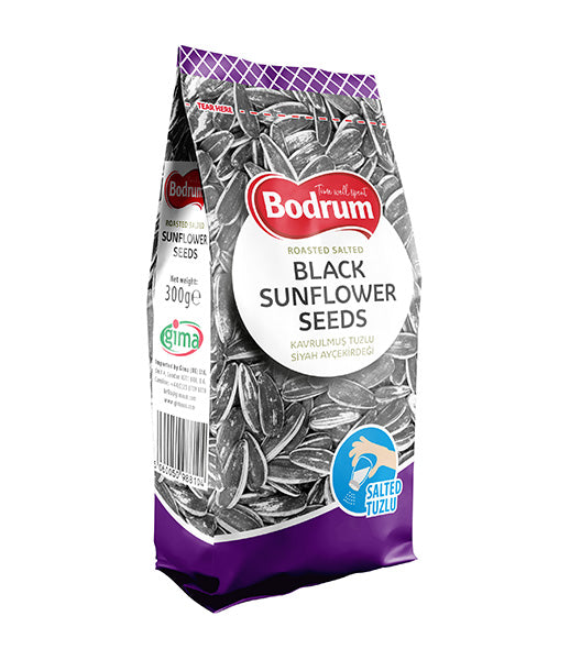 Bodrum Roasted & Salted Black Sunflower Seeds 300g